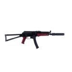 KR-9SRW-TRI – 9X19MM RED WOOD RIFLE WITH FAUX SUPPRESSOR AND CHEESE GRATER